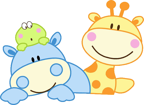Giraffe and Hippo